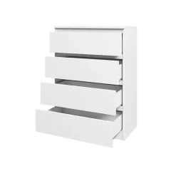Garnero Arredamenti Comò|Comò-Cassettiera 70x100h cm 4 cassetti moderna bianco Rotterdam Bianco Opaco