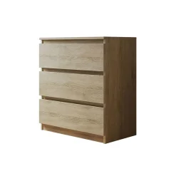Garnero Arredamenti Comò|Comò-Cassettiera 70x77h cm 3 cassetti moderna Rotterdam Rovere