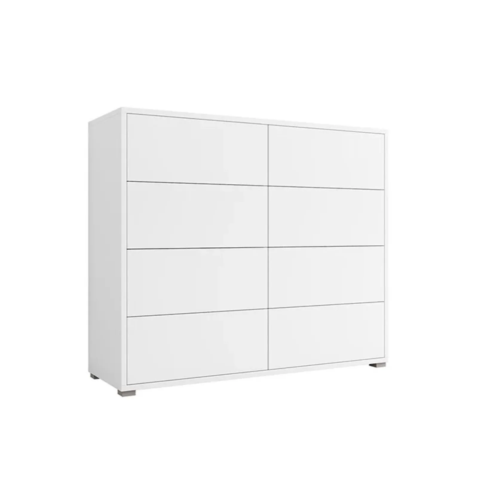 Garnero Arredamenti Comò|Comò-Cassettiera 120x93h cm 8 cassetti moderna bianco Eindhoven