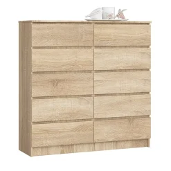 Garnero Arredamenti Cassettiera|Cassettiera-Cassettiera 120x120h cm moderna 10 cassetti Living Rovere