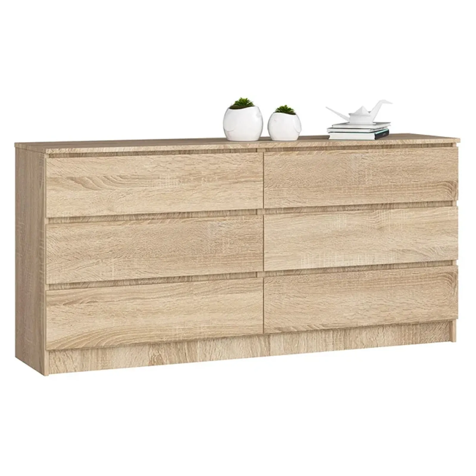 Garnero Arredamenti Cassettiera|Cassettiera-Cassettiera 160x77h cm moderna 6 cassetti Living Rovere