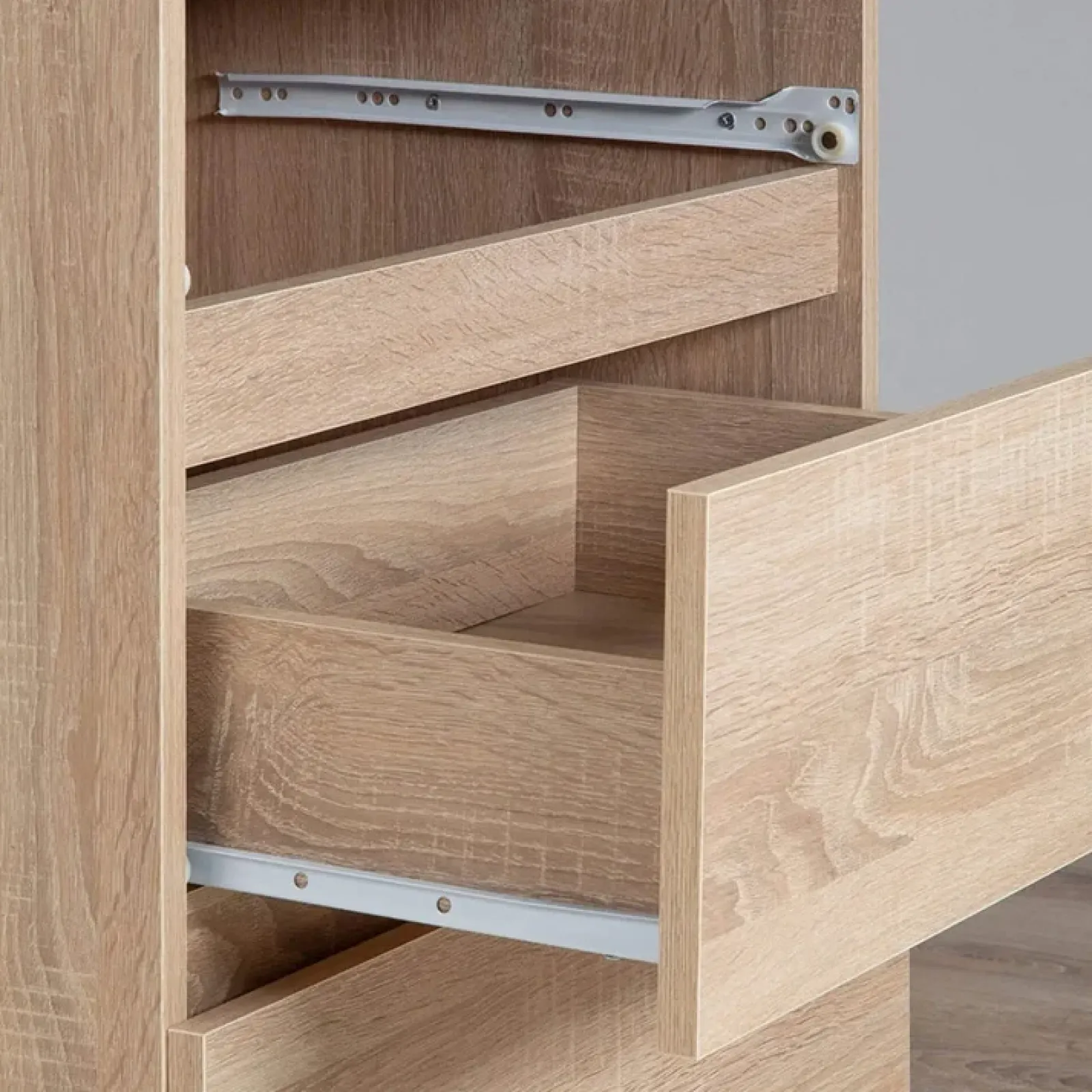 Garnero Arredamenti Cassettiera|Cassettiera-Cassettiera 160x77h cm moderna 6 cassetti Living Rovere