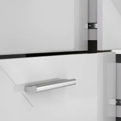 Garnero Arredamenti Cassettiere Ufficio|Cassettiera-Cassettiera 138x83h cm moderna bianco lucido rovere Betty Gihome®