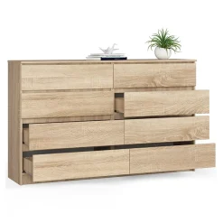 Garnero Arredamenti Cassettiera|Cassettiera-Cassettiera 160x100h cm moderna 8 cassetti Living Rovere