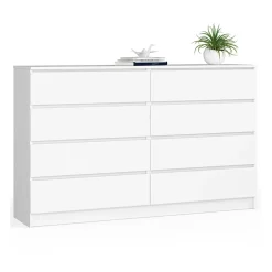 Garnero Arredamenti Cassettiera|Cassettiera-Cassettiera 160x100h cm moderna 8 cassetti bianco Living Bianco Opaco
