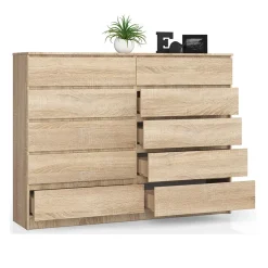 Garnero Arredamenti Cassettiera|Cassettiera-Cassettiera 160x120h cm moderna 10 cassetti Living Rovere