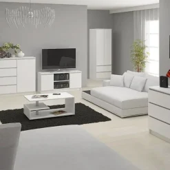 Garnero Arredamenti Cassettiera|Cassettiera-Cassettiera 160x120h cm moderna 10 cassetti bianco Living Bianco Opaco
