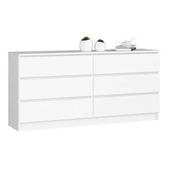 Garnero Arredamenti Cassettiera|Cassettiera-Cassettiera 160x77h cm moderna 6 cassetti bianco Living Bianco Opaco