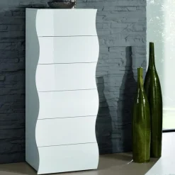 Garnero Arredamenti Cassettiera|Cassettiera-Cassettiera 50x122h cm moderna bianco lucido Sea Gihome®