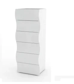 Garnero Arredamenti Cassettiera|Cassettiera-Cassettiera 50x122h cm moderna bianco lucido Sea Gihome®