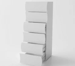 Garnero Arredamenti Cassettiera|Cassettiera-Cassettiera 50x122h cm moderna bianco lucido Sea Gihome®