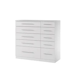 Garnero Arredamenti Cassettiera|Cassettiera-Cassettiera 103x95h cm moderna Dogliani Bianco Frassinato