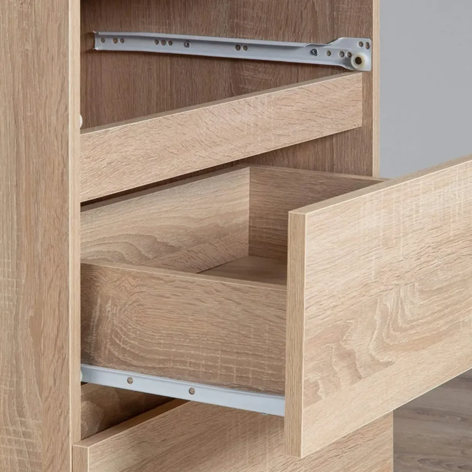 Garnero Arredamenti Cassettiera|Cassettiera-Cassettiera 140x100h cm moderna 8 cassetti Living Rovere