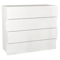 Garnero Arredamenti Cassettiera|Cassettiera-Cassettiera 90x80h cm moderna bianco laccato lucido Sea Gihome®