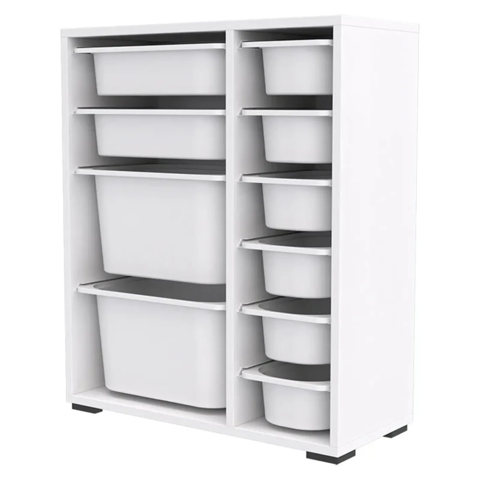 Garnero Arredamenti Comò Cameretta|Comò-Cassettiera 70x81h cm portagiochi bianco opaco Fast Patton