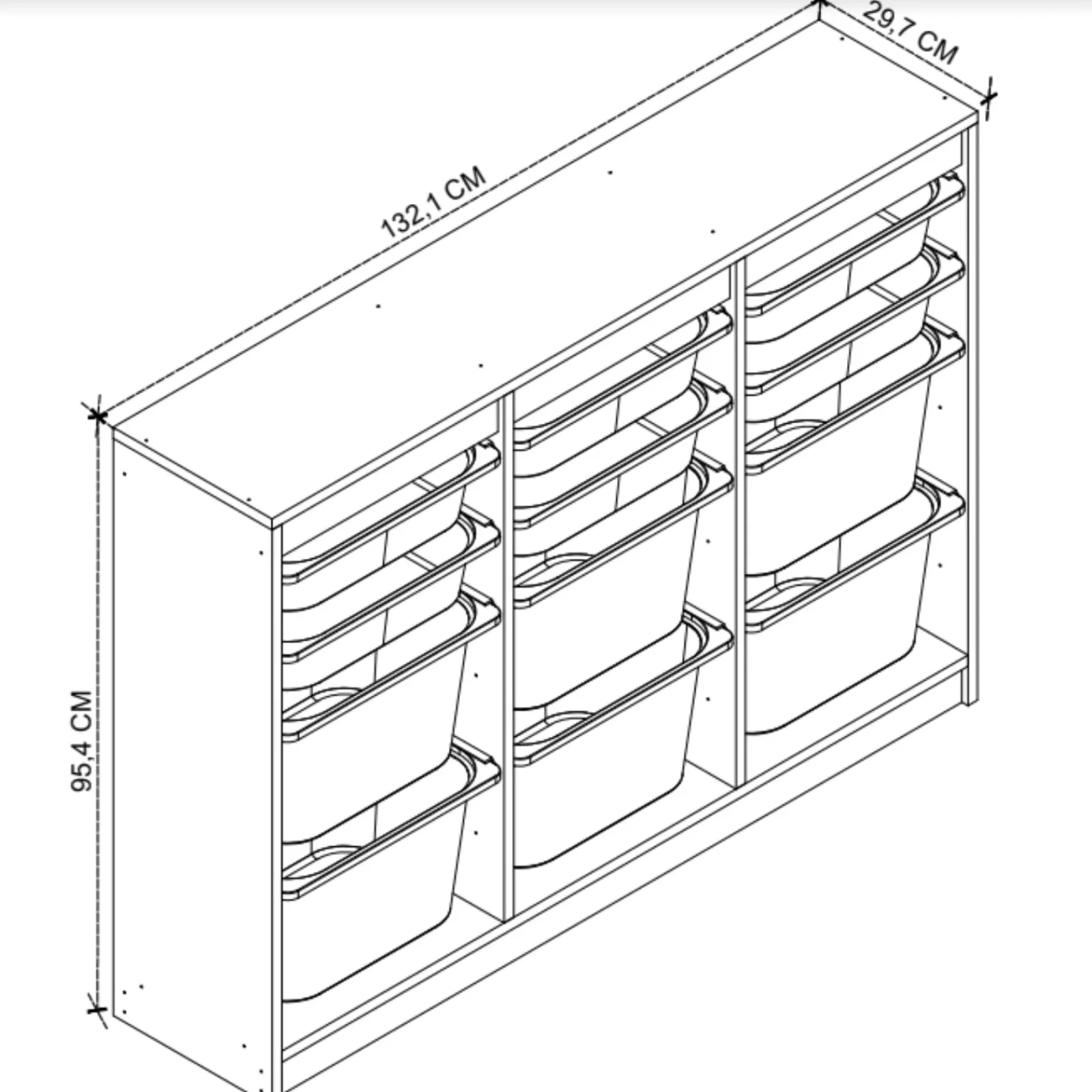 Garnero Arredamenti Comò Cameretta|Comò-Cassettiera 133x93h cm portagiochi con cassetti rovere Fast Concordia