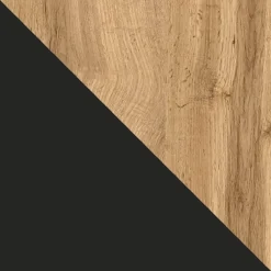 Garnero Arredamenti Cassettiera|Cassettiera-Cassettiera 80x76h cm rustica design  cannettato rovere nero List