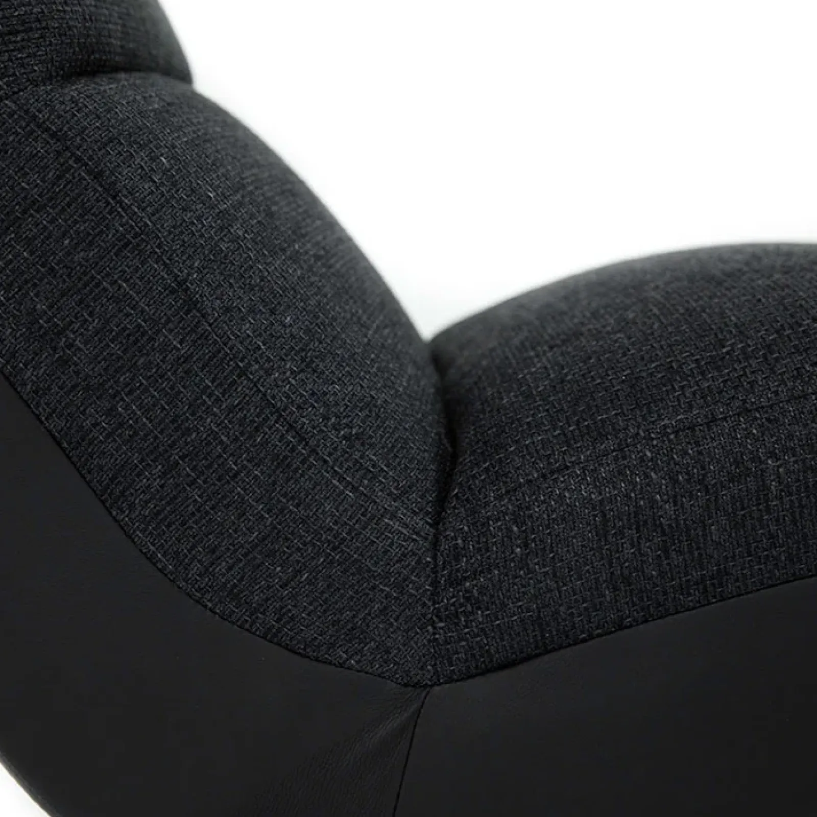 Garnero Arredamenti Chaise Longue-Chaise longue design 180cm imbottita in tessuto nero Marty Tessuto Ecopelle e Lawa Nero