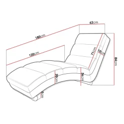 Garnero Arredamenti Chaise Longue|Poltrone Relax-Chaise longue imbottita in velluto a coste 180cm beige Marty Velluto Poso Beige