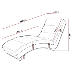 Garnero Arredamenti Chaise Longue|Poltrone Relax-Chaise longue imbottita in velluto a coste 180cm grigio Marty Velluto Poso Grigio