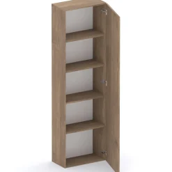 Garnero Arredamenti Mensole E Pensili|Mobili Multiuso-Colonna a terra 55x186h cm 1 anta reversibile rovere scuro Sunset Noce