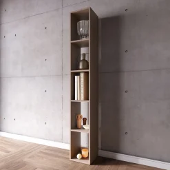 Garnero Arredamenti Mensole E Pensili-Colonna a terra 28x186h cm 5 vani libreria bronzo Sunset Marrone