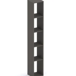 Garnero Arredamenti Mensole E Pensili-Colonna a terra 28x186h cm 5 vani libreria nero Sunset Ossido