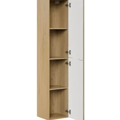 Garnero Arredamenti Colonne Per Bagno-Colonna bagno sospesa 35x170h cm cannettato 2 ante rovere Pretty