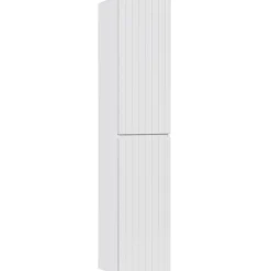 Garnero Arredamenti Colonne Per Bagno-Colonna bagno sospesa 35x160h cm cannettato 2 ante bianco Autentic