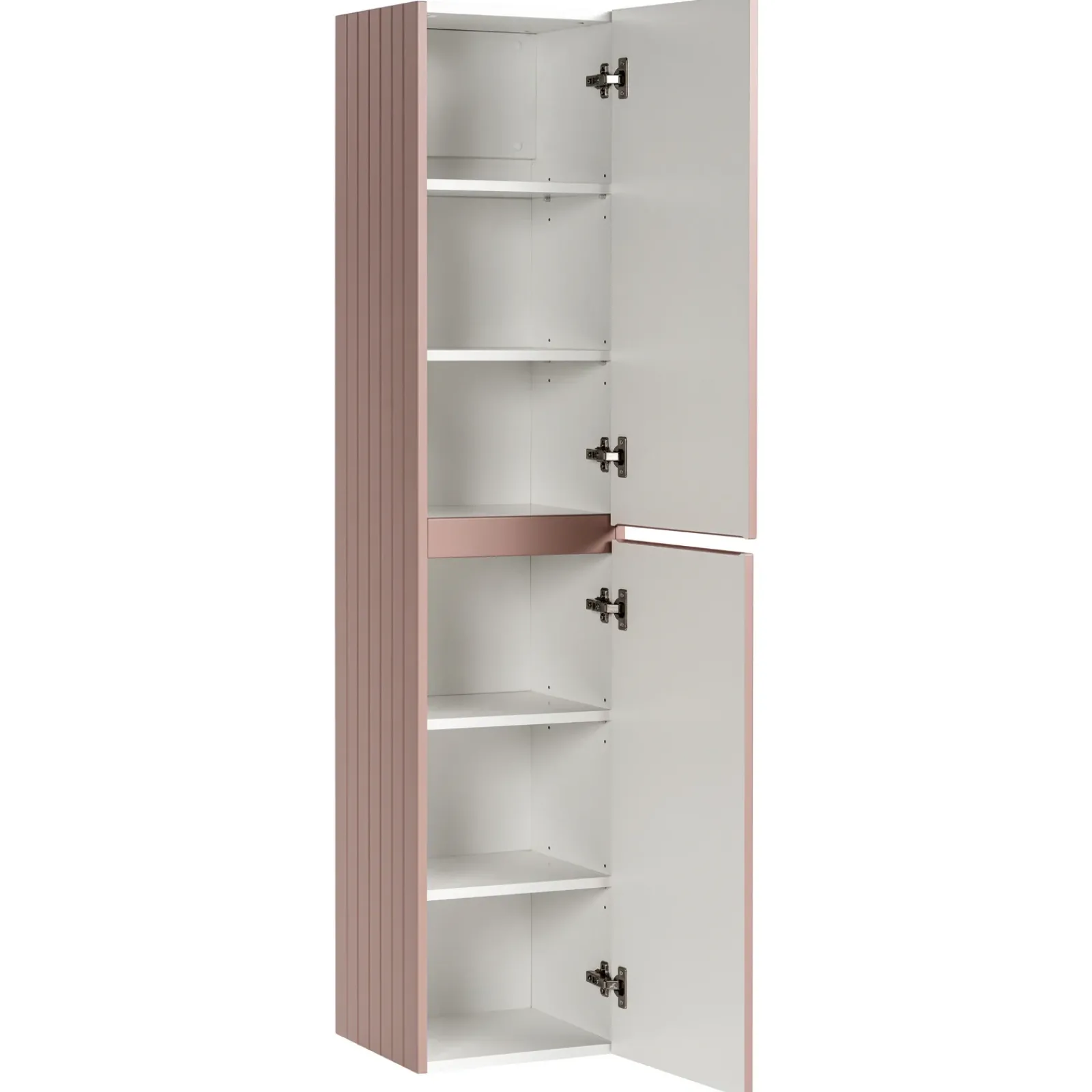 Garnero Arredamenti Colonne Per Bagno-Colonna bagno sospesa 35x160h cm cannettato 2 ante rosa Autentic