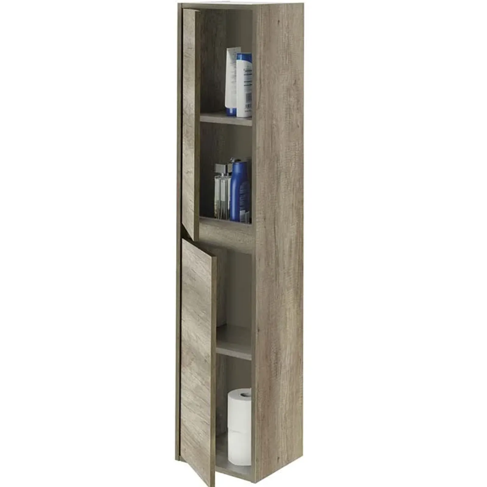 Garnero Arredamenti Colonne Per Bagno-Colonna bagno sospesa 30x140h cm moderna rovere chiaro Eveline