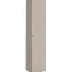 Garnero Arredamenti Colonne Per Bagno-Colonna bagno sospesa 35x160h cm 1 anta 2 cassetti grigio Serif Grigio - Quercia