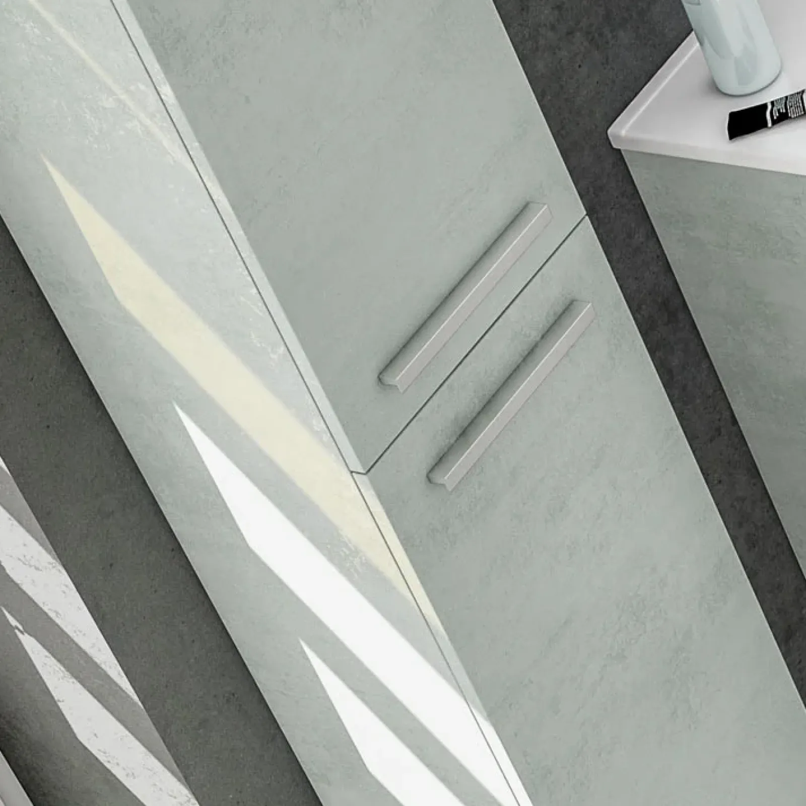 Garnero Arredamenti Colonne Per Bagno-Colonna bagno sospesa 30x150h cm cemento Oscar