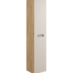 Garnero Arredamenti Colonne Per Bagno-Colonna bagno sospesa 35x170h cm 2 ante beige rovere Swim Beige - Rovere