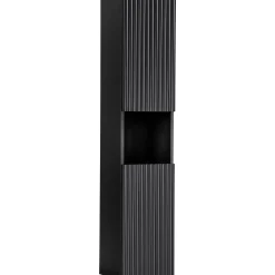 Garnero Arredamenti Colonne Per Bagno-Colonna bagno sospesa 30x140h cm cannettato 2 ante Cleany Nero
