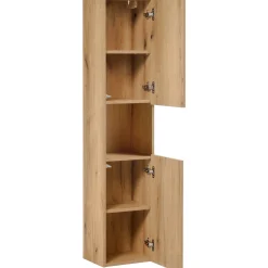 Garnero Arredamenti Colonne Per Bagno-Colonna bagno sospesa 30x140h cm 2 ante rovere Rovery