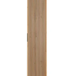 Garnero Arredamenti Colonne Per Bagno-Colonna bagno sospesa 35x140h cm cannettato 1 anta quercia antracite Limpid