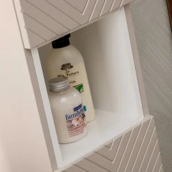 Garnero Arredamenti Colonne Per Bagno-Colonna bagno sospesa 30x140h cm 1 anta beige cashmere Neutry