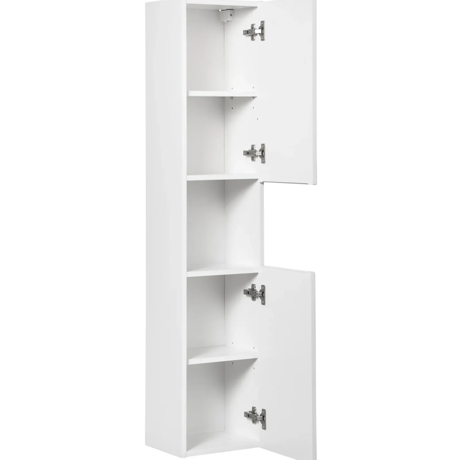 Garnero Arredamenti Colonne Per Bagno-Colonna bagno sospesa 30x140h cm cannettato 2 ante bianco Cleany Bianco Opaco