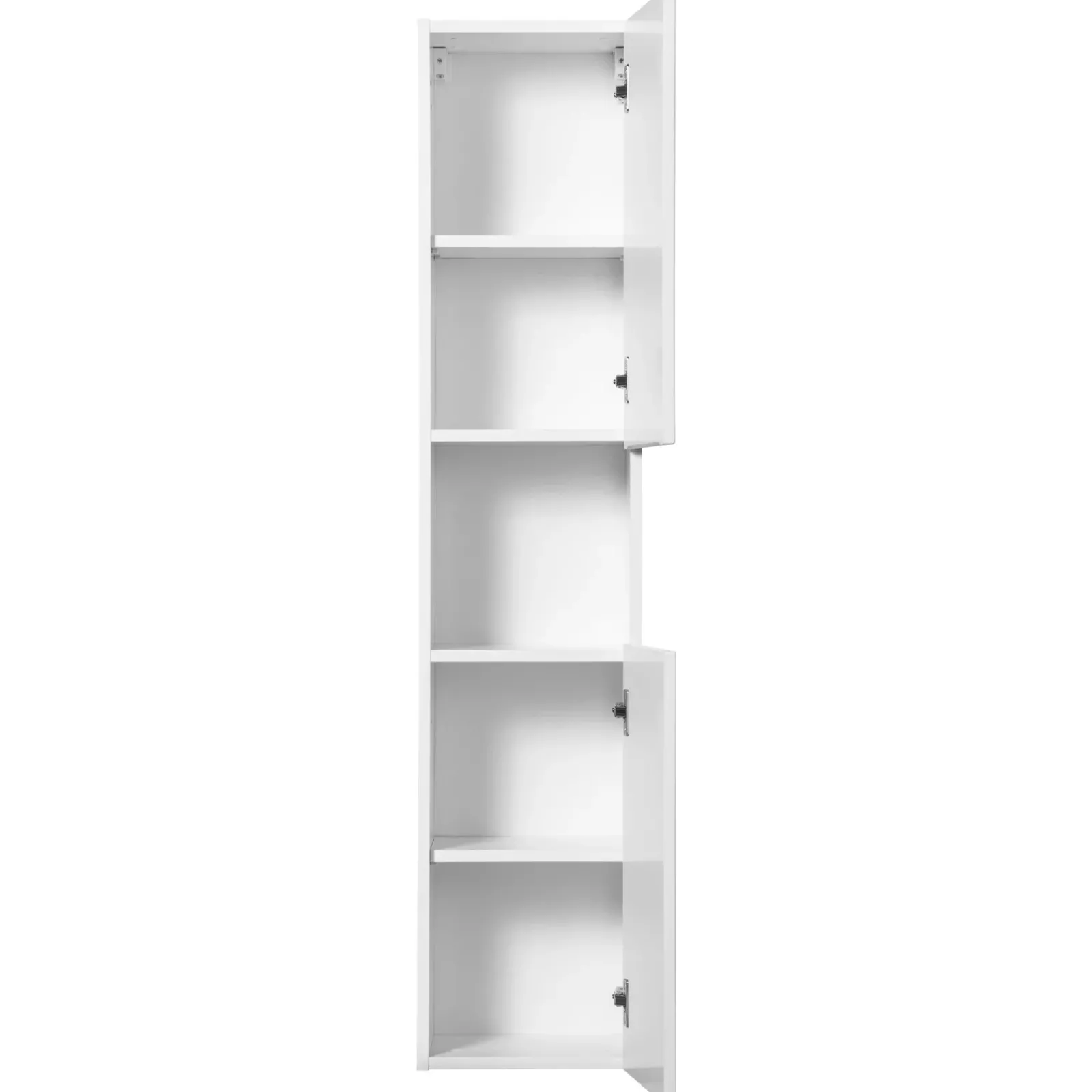 Garnero Arredamenti Colonne Per Bagno-Colonna bagno sospesa 30x140h cm cannettato 2 ante bianco Cleany Bianco Opaco