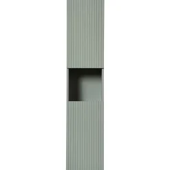 Garnero Arredamenti Colonne Per Bagno-Colonna bagno sospesa 30x140h cm cannettato 2 ante verde salvia Greeny