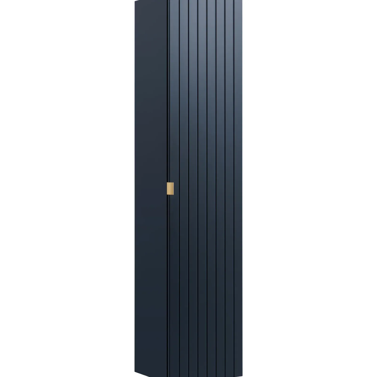 Garnero Arredamenti Colonne Per Bagno-Colonna bagno sospesa 35x160h cm 1 anta 2 cassetti cannettato blu Deep