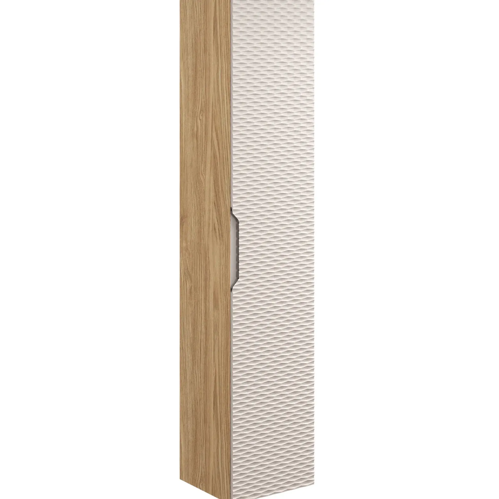 Garnero Arredamenti Colonne Per Bagno-Colonna bagno sospesa 35x170h cm 1 anta beige rovere Swim Beige - Rovere