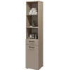 Garnero Arredamenti Colonne Per Bagno-Colonna bagno 40x197h cm 1 anta 1 cassetto beige Wave