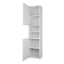 Garnero Arredamenti Colonne Per Bagno-Colonna bagno 40x170h cm moderna con ripiano bianco Ramona