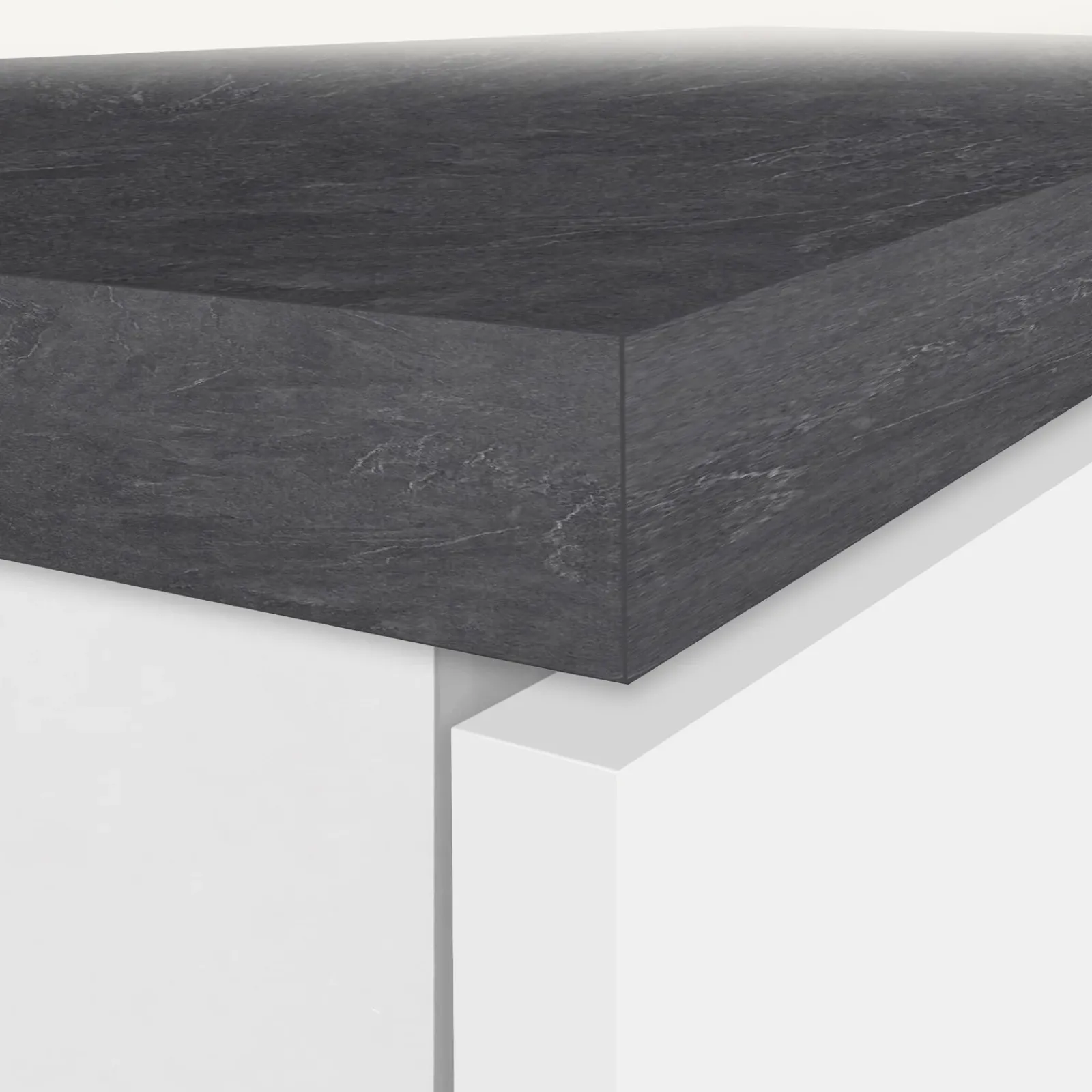 Garnero Arredamenti Scaffali E Dispense-Colonna frigo dispensa cucina 90x165h cm moderna bianco grigio pietra Gourmet Bianco Lucido - Grigio pietra