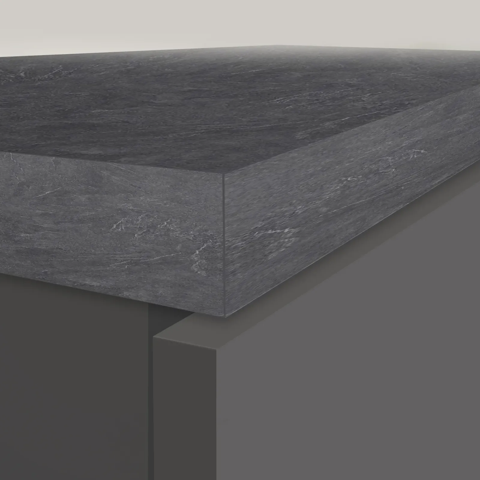 Garnero Arredamenti Scaffali E Dispense-Colonna frigo dispensa cucina 90x165h cm moderna antracite grigio pietra Gourmet Antracite - Grigio pietra