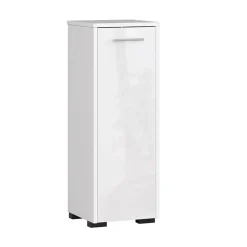 Garnero Arredamenti Colonne Per Bagno-Colonna per bagno bassa 30x85h cm con 1 anta bianco lucido Cordelia