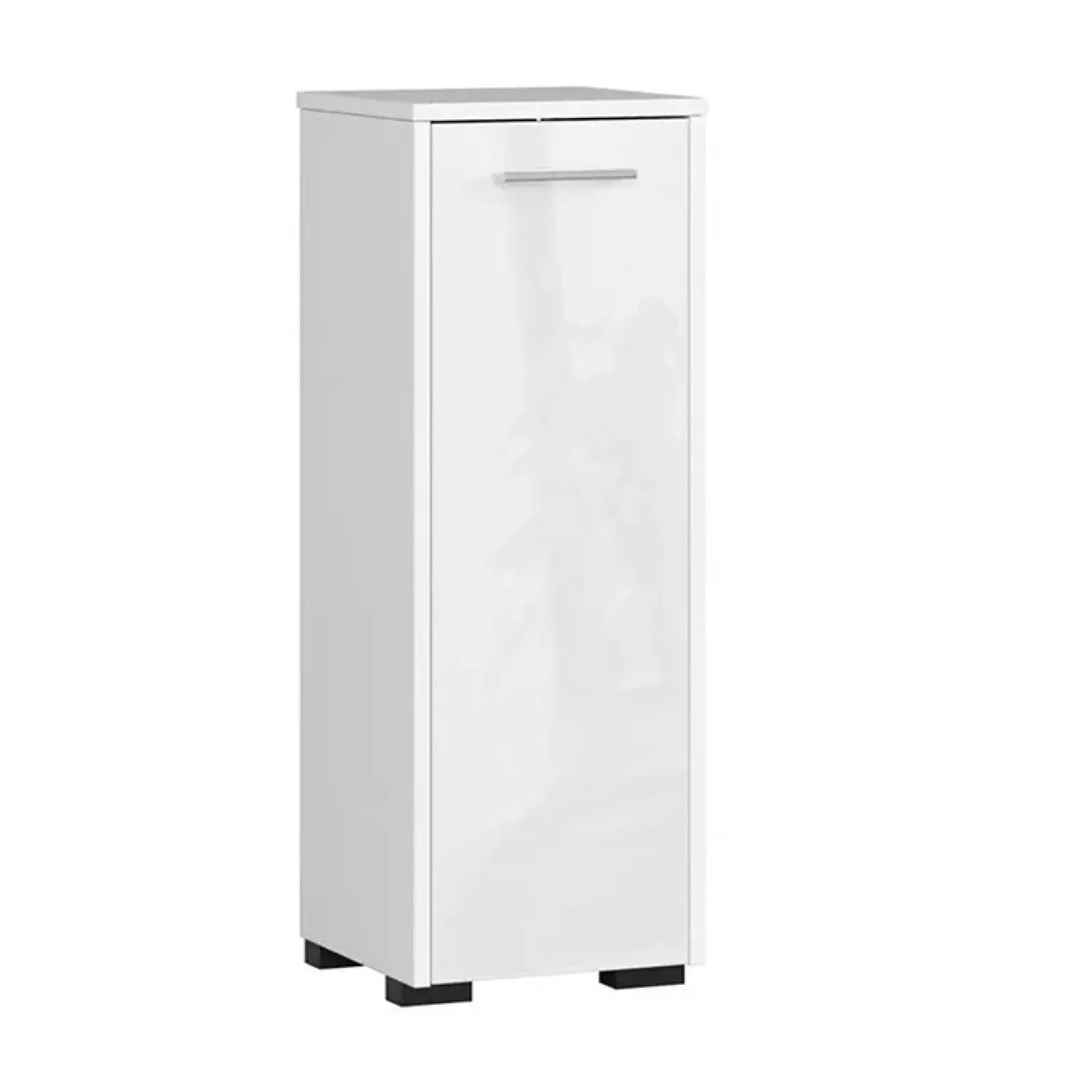 Garnero Arredamenti Colonne Per Bagno-Colonna per bagno bassa 30x85h cm con 1 anta bianco lucido Cordelia