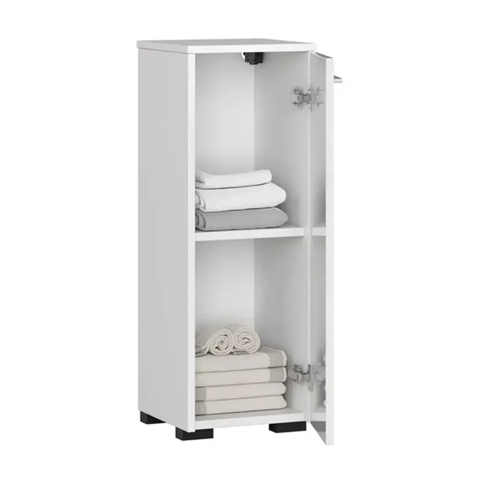 Garnero Arredamenti Colonne Per Bagno-Colonna per bagno bassa 30x85h cm con 1 anta bianco lucido Cordelia